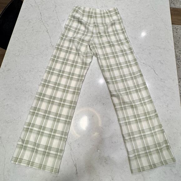 West of Melrose Green Plaid Straight-Leg Pants Women's Small Preppy Cottage - Picture 14 of 14